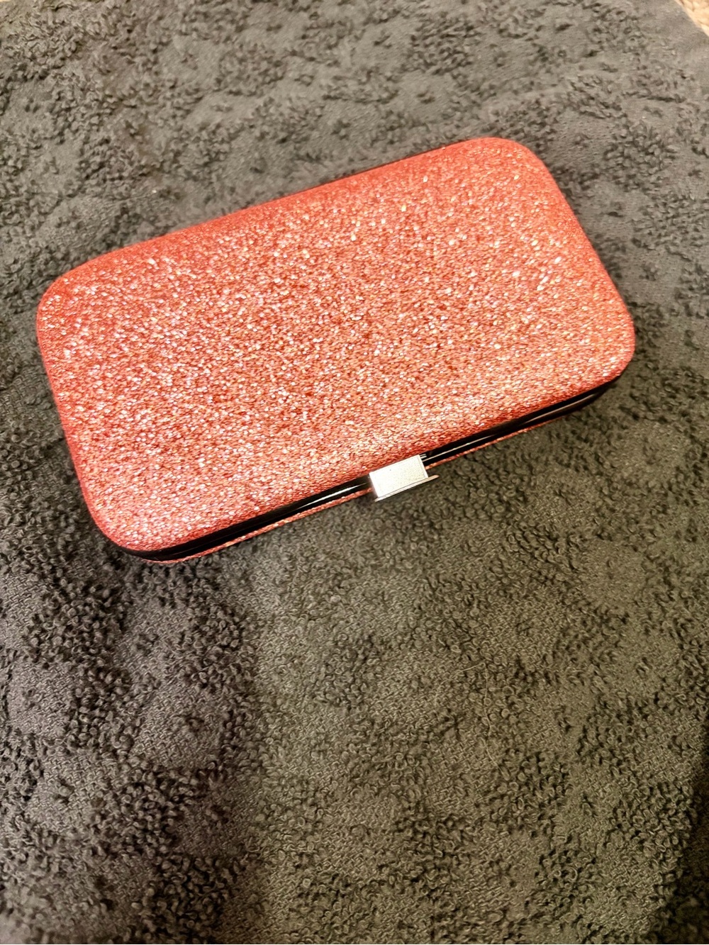 15- Glitter Compact Travel Nail Care Set- Pink Glitter